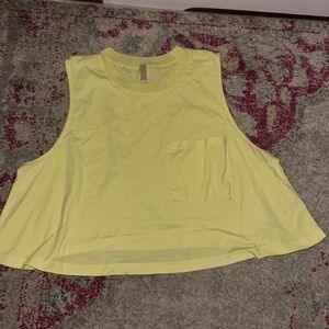 yellow free people tank